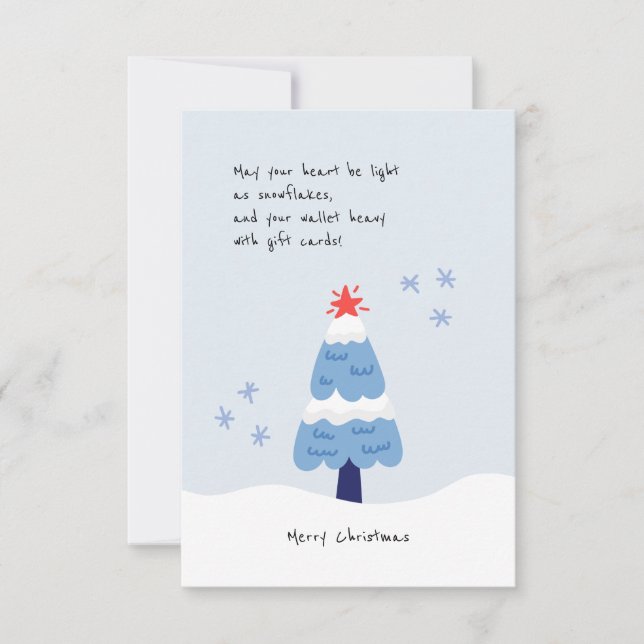 Humour Greeting Xmas Tree Holiday Custom Card (Front)