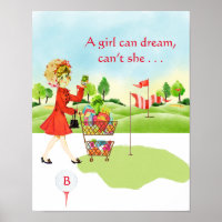 Humour Grocery Shopping vs Golf Girl Can Dream
