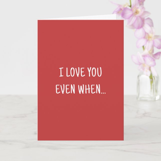 Humour I Love You Movie Joke Funny Valentines Day Card (Orchid)