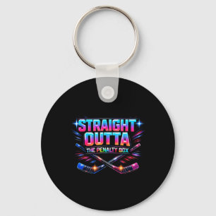 Humour Ice Hockey Straight From The Penalty Box 2 Key Ring