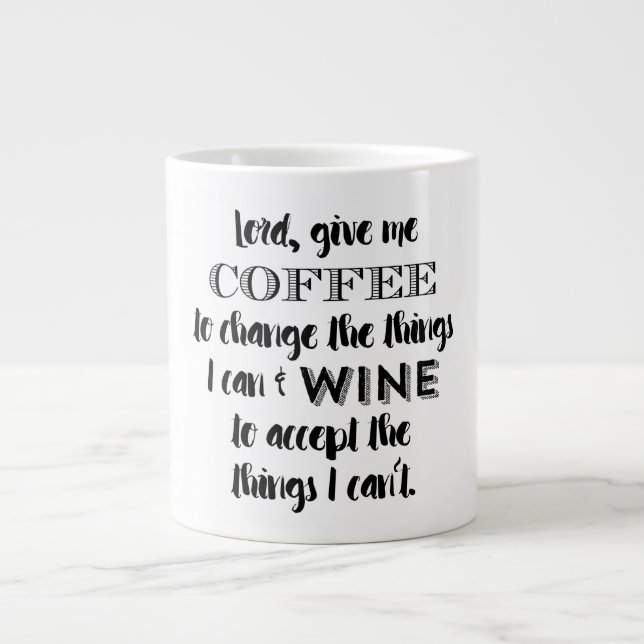 Humour Mug - Give Me Coffee And Wine (Front)