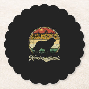 Humour newfoundland gift Present for dog lover Paper Coaster