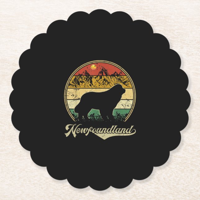 Humour newfoundland gift | Present for dog lover Paper Coaster (Front)