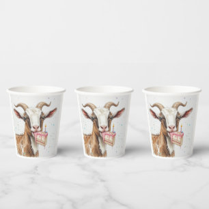 Humour Old Goat, Animal, Farm Pet Paper Cups