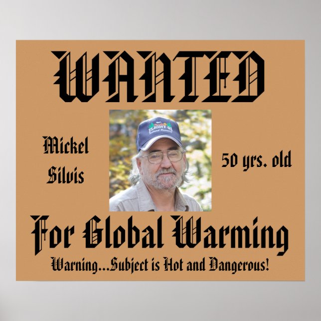 Humour Personalised Wanted Poster (Front)
