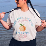 Humour Sassy Peach Body Positivity Vintage T-Shirt<br><div class="desc">Step into summer with confidence in our Humour Sassy Peach Body Positivity T-Shirt! Embrace body positivity with this humourous graphic tee, perfect for curvy queens. It's a thoughtful gift for plus-size loved ones. Our vintage aesthetic adds a touch of retro charm to any outfit. Celebrate your curves and spread sass...</div>