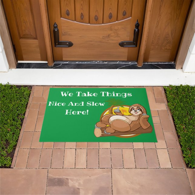 Humour Sloth  Doormat (Outdoor)