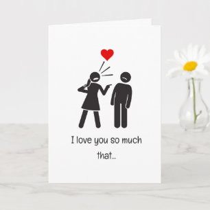 Humour Stickman Couple Joke Funny Valentines Day Card