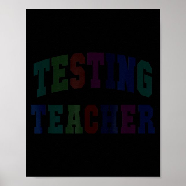 Humour testing teacher test day mode on ela stem poster (Front)