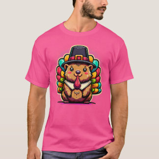 Humour Thanksgiving Turkey Wombat T-Shirt