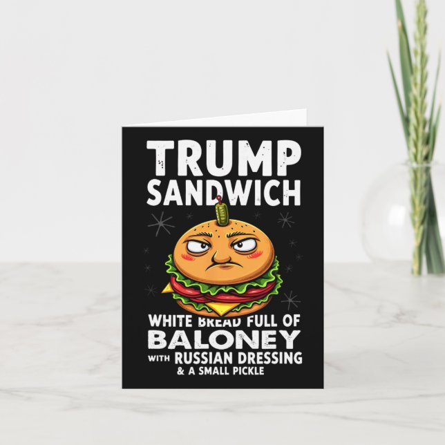 Humour Trump Sandwich  Card (Front)