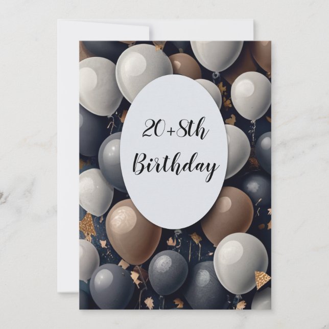 Humourous 28th invitation (Front)