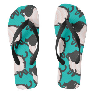 Humourous 2 Pig Year Birthday Choose Colour Man FF Jandals