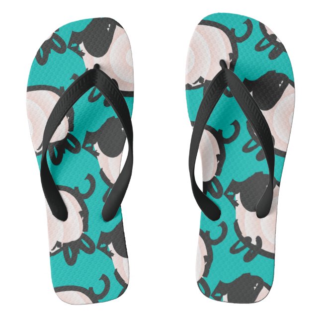 Humourous 2 Pig Year Birthday Choose Colour Man FF Jandals (Footbed)