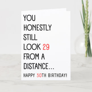 Humourous 30th Birthday Card