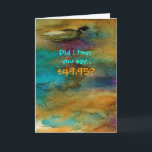 Humourous 50th Birthday Card<br><div class="desc">A funny birthday card for the person who is in total denial of turning 50 years old. Pair it up with a matching party invitation, mug or t-shirt. For all my original watercolor paintings in the shop, I use the 'limited palette'. Red, Yellow, Blue. This produces all the shades and...</div>