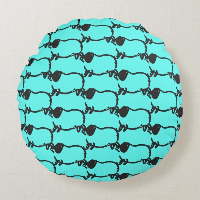 Humourous 5 Pig Year 2019 Choose Colour Round P Round Cushion (Front)