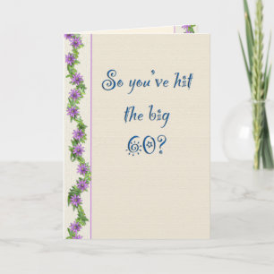 Humourous 60th Birthday Card