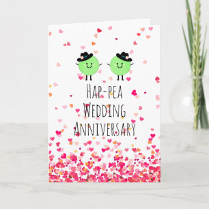 Humourous Anniversary Card Peas Gay Homosexual
