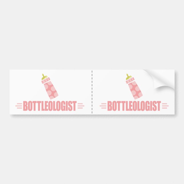 Humourous Baby Bottle Bumper Sticker (Front)