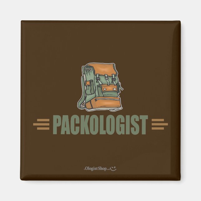 Humourous Backpacking Magnet (Front)
