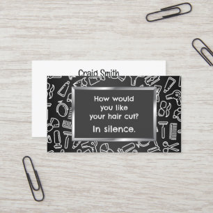 Humourous 💇 Barber Business Card