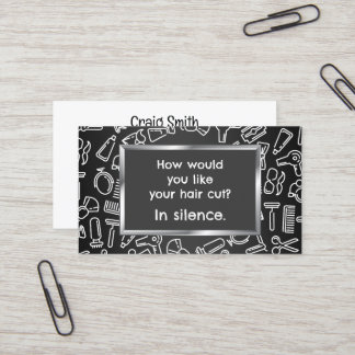 Humourous 💇 Barber Business Card