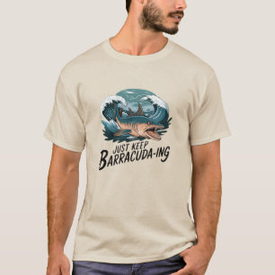 Humourous Barracuda Art for Sea Fans T-Shirt