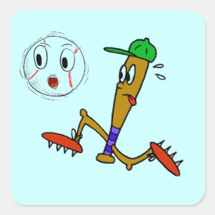 Humourous Baseball T-shirts and Gifts Square Sticker