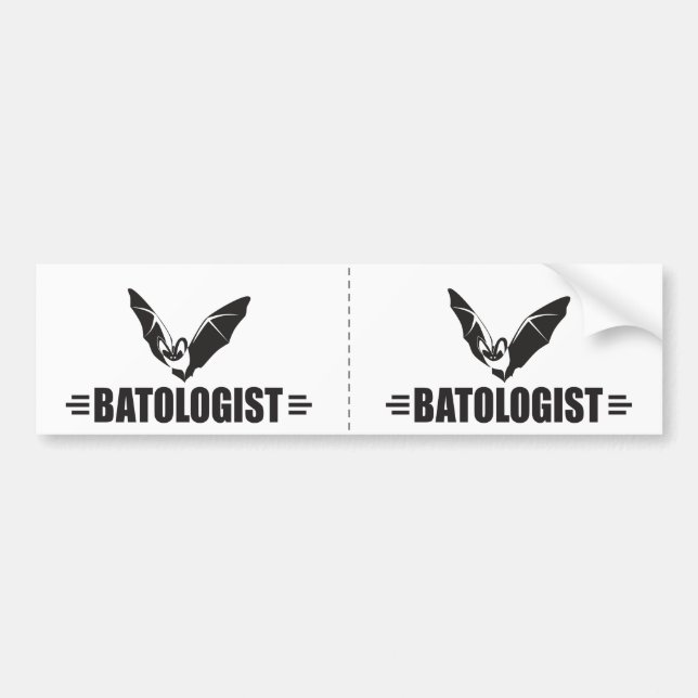 Humourous Bat Bumper Sticker (Front)