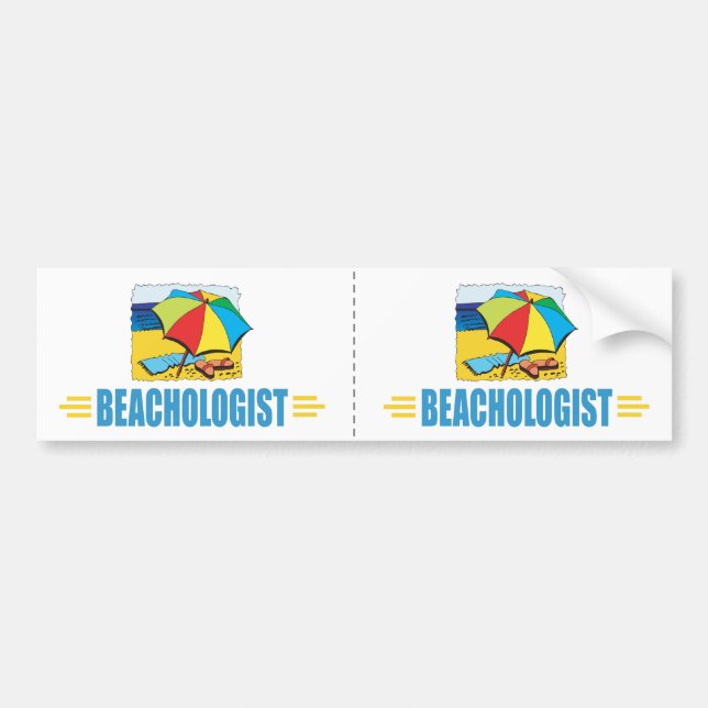 Humourous Beach Lover Bumper Sticker (Front)
