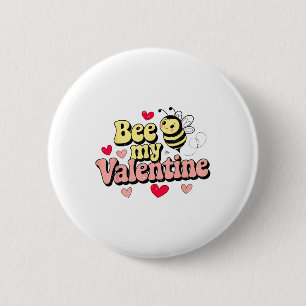 Humourous Bee My Valentine Valentines Day Clothing 6 Cm Round Badge