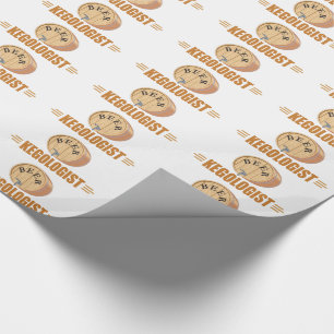 Humourous Beer Keg Wrapping Paper