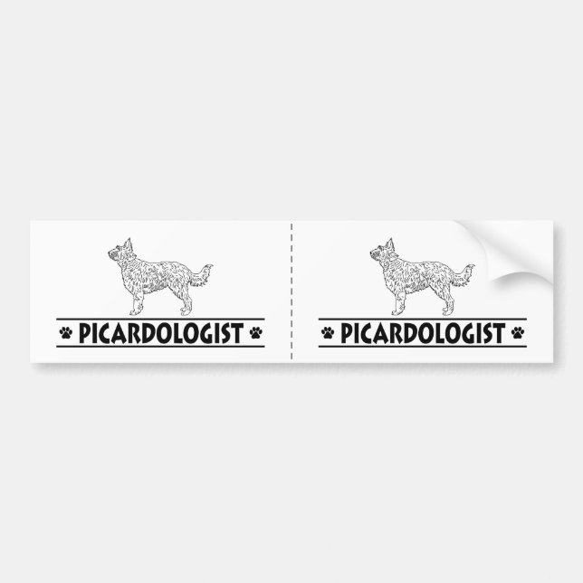 Humourous Berger Picard Bumper Sticker (Front)