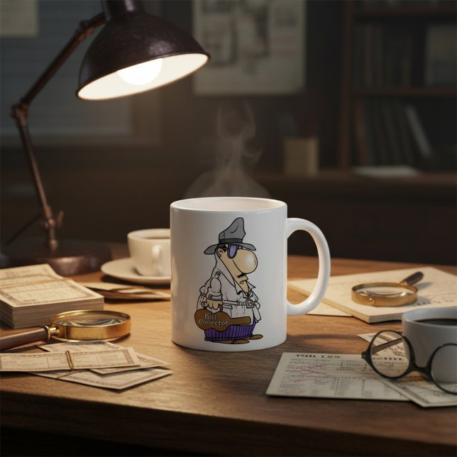 Humourous Bill Collector Character Coffee Mug (Creator Uploaded)