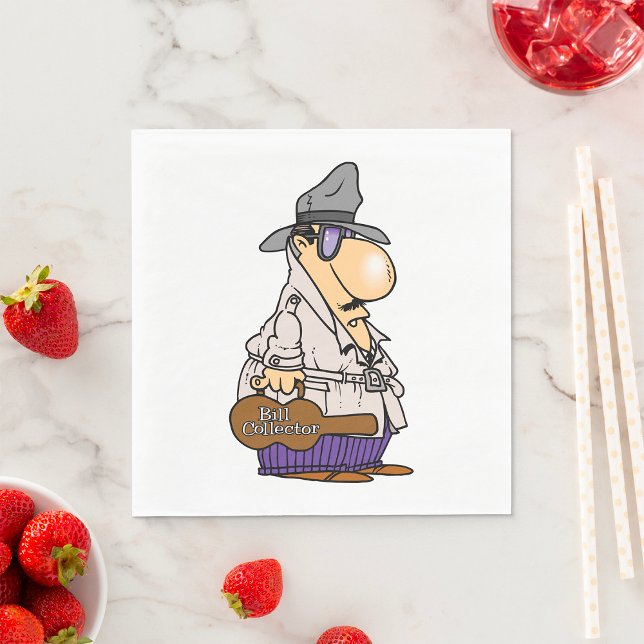 Humourous Bill Collector Character Napkin (Creator Uploaded)
