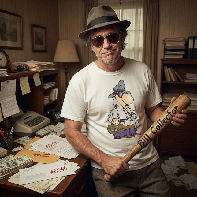 Humourous Bill Collector Character T-Shirt (Creator Uploaded)