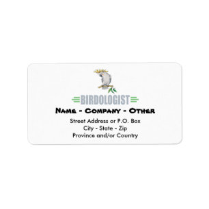 Humourous Bird Lover's Cockatiel Label