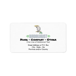 Humourous Bird Lover's Cockatiel Label