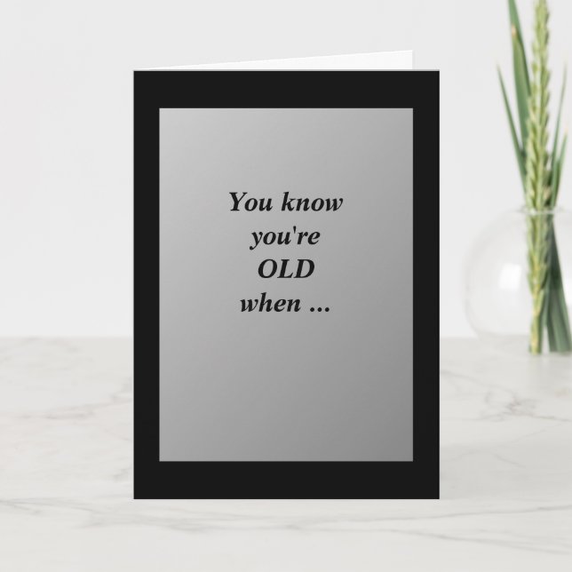 Humourous Birthday Card (Front)