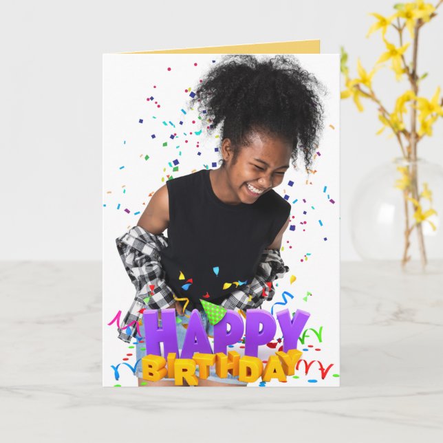 Humourous Birthday Card Afrocentric (Yellow Flower)