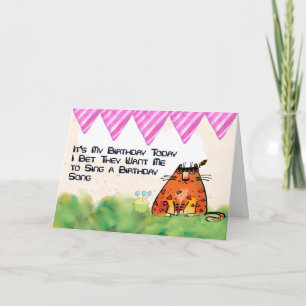 Humourous Birthday Card for a Cat