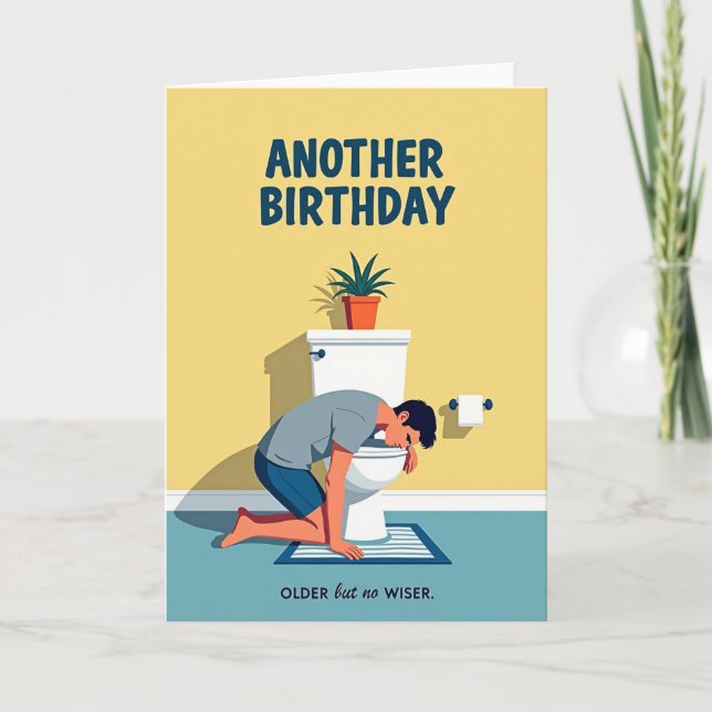 Humourous Birthday Hangover Card (Front)