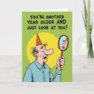 Humourous Birthday Mirror Card