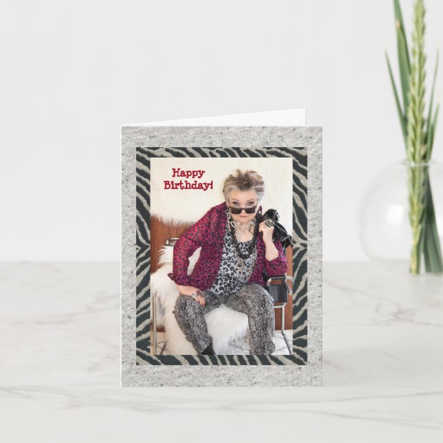 Humourous Birthday reflecting on a woo hoo life Ca Card (Front)