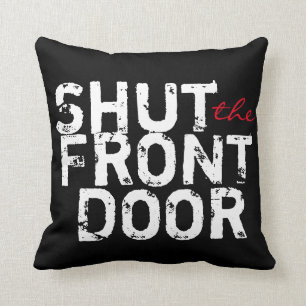 Humourous Black and White Pillow