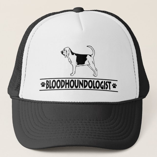 Humourous Bloodhound Trucker Hat (Front)
