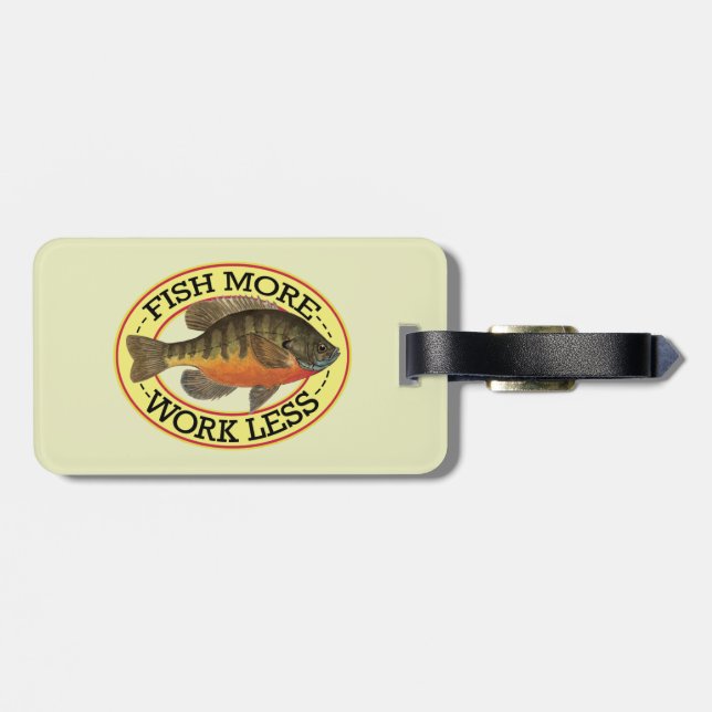 Humourous Bluegill Fishing Luggage Tag (Back Horizontal)