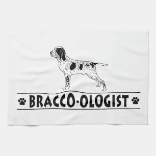 Humourous Bracco Italiano Tea Towel