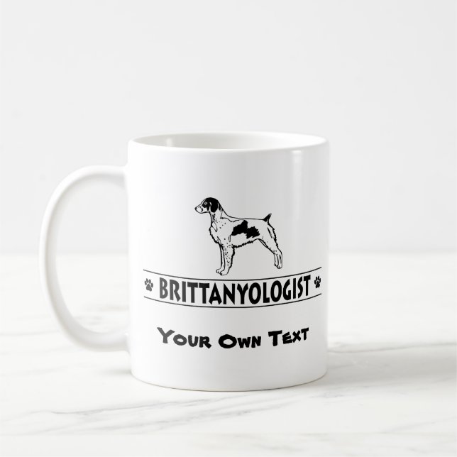 Humourous Brittany Coffee Mug (Left)